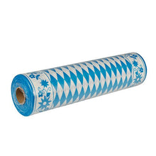 Ο PAPSTAR Τραπεζομάντιλο, τύπου Airlaid (24 m x 40 cm) το PAPSTAR Η GmbH παρουσιάζει ένα μπλε-λευκό μοτίβο με ρόμβους και λουλουδάτο περίγραμμα – ιδανικό ως κομψό τραπεζομάντιλο για εορταστικές εκδηλώσεις.