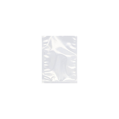 Ένας Starpak 100 Siegelrandbeutel, PA/PE διαφανής από Starpak είναι κεντραρισμένος σε λευκό φόντο. Ο σφραγισμένος, ελαφρώς αντανακλαστικός σάκος είναι ιδανικός ως σάκος κενού για τρόφιμα ή για χρήση με θάλαμο κενού. Ελαφρές πτυχές και υφή είναι ορατές.