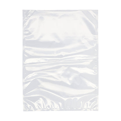 Ένα Starpak 100 Siegelrandbeutel, PA / PE διαφανές, από Starpak βρίσκεται επίπεδο σε ένα λευκό φόντο. Αυτός ο λείος, ελαφρώς τσαλακωμένος σάκος είναι ιδανικός για θάλαμο κενού, για να διατηρούνται τα τρόφιμα φρέσκα.