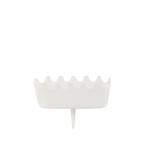 Ο PAPSTAR κάτοχος για κεράκια αριθμών, λευκός (3,8x4,9 cm) από την PAPSTAR GmbH είναι ένας σταθερός και διακοσμητικός κάτοχος κεριών με κυματιστό άκρο και μια αιχμή για στερέωση - ιδανικά παρουσιασμένος σε ουδέτερο λευκό φόντο.