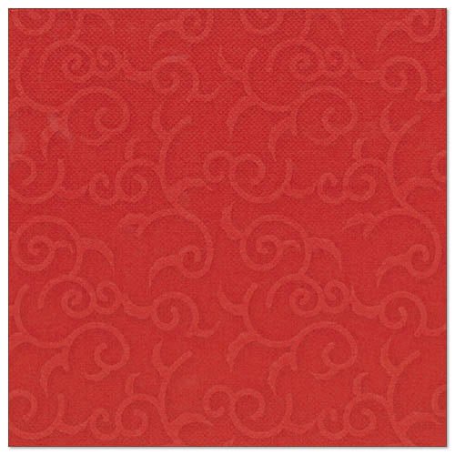 Οι PAPSTAR 50 χαρτοπετσέτες "ROYAL Collection" 1/4-πτυχή, 40 x 40 cm σε κόκκινο, από PAPSTAR GmbH έχουν διακριτικό, ανάγλυφο σχέδιο σαλιγκαριού σε όλη την επιφάνεια για μια κομψή υφή.