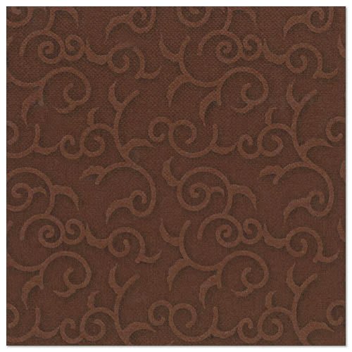 Οι PAPSTAR 50 χαρτοπετσέτες "ROYAL Collection" 1/4-πτυχή 40 x 40 cm σε καφέ της PAPSTAR GmbH είναι διακοσμημένες με ανάγλυφο μοτίβο κλαδιών, που προσδίδει μια δομημένη, κομψή πινελιά - ιδανική για το στρωμένο τραπέζι.