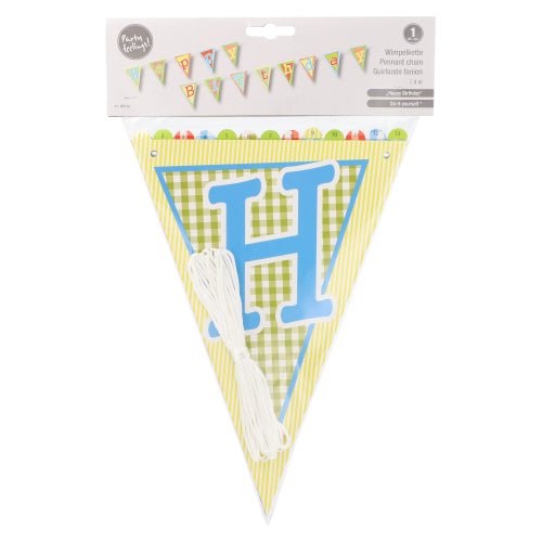 Η PAPSTAR γιρλάντα "Happy Birthday" (4 μ, λακαρισμένο χαρτί) της PAPSTAR GmbH είναι ιδανική για τη διακόσμηση γενεθλίων, με πολύχρωμα σημαιάκια και μια παραδειγματική εικόνα γενεθλίων στην επάνω ετικέτα. Περιλαμβάνει λευκή κορδόνι.