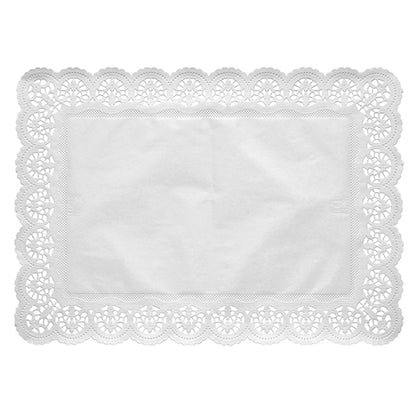 Τα 100 τριγωνικά χαρτιά κορυφής, λευκά της PAPSTAR GmbH αποτελούνται από ορθογώνια, λευκά, κορυφαία χαρτοπετσέτες με περίπλοκο κυματιστό περίγραμμα και απλό κέντρο, που απεικονίζονται σε λευκό φόντο.