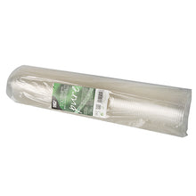 Ένας κυλιόμενος σωρός διαφανών PAPSTAR 100 Dom-Deckel, PLA "pure" στρογγυλών καπακιών (Ø 9,5 cm, 4,5 cm), της PAPSTAR GmbH, τυλιγμένος σε διαφανή συσκευασία με πράσινη-λευκή ετικέτα με πληροφορίες προϊόντος.