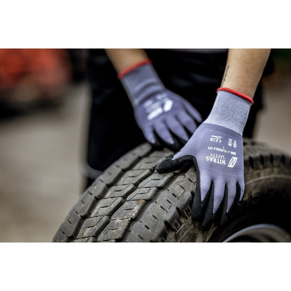 NITRAS FLEXIBLE FIT, γάντια συναρμολόγησης, γκρι / μαύρο