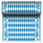 Ο PAPSTAR διάδρομος τραπεζιού Airlaid "Bayrisch Blau" (24 m x 40 cm) της PAPSTAR GmbH είναι ένας διάδρομος τραπεζιού που μοιάζει με ύφασμα με μπλε-λευκό κέντρο ρόμβων και μπλε περίγραμμα λουλουδιών. Το ρολό αποκαλύπτει το επαναλαμβανόμενο βαυαρικό μοτίβο του κατά την αποτύλιξη.