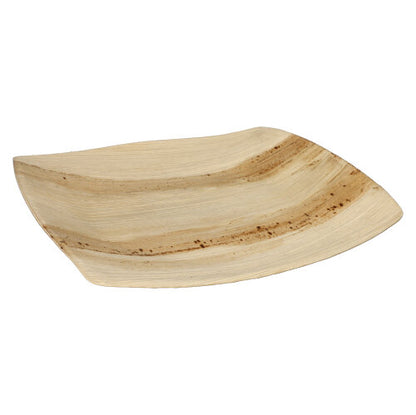 Το PAPSTAR 25 πιάτο, από φύλλο φοίνικα "pure" φυσικό "QUADRATO" της PAPSTAR GmbH είναι ένα τετράγωνο, επίπεδο, φιλικό προς το περιβάλλον πιάτο μιας χρήσης με στρογγυλεμένες άκρες, λείες επιφάνειες, ορατές υφές και φυσικές πιο σκοτεινές ρίγες.