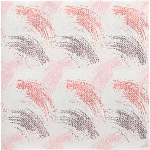 Ένα δομημένο φόντο με επαναλαμβανόμενες πινελιές σε μπορντό, ροζ και μοβ σε λευκό, εμπνευσμένο από την κομψότητα των 50 χαρτοπετσετών "ROYAL Collection" 1/4-πτυχή 40 x 40 cm μπορντό της PAPSTAR GmbH.