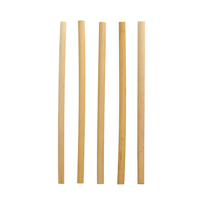 Πέντε PAPSTAR καλαμάκια από καλάμι "pure" (Ø 7 mm, 20 cm) από την PAPSTAR GmbH στέκονται κάθετα μπροστά από λευκό φόντο. Τα φιλικά προς το περιβάλλον καλαμάκια διαφέρουν ελαφρώς σε πάχος και απόχρωση.
