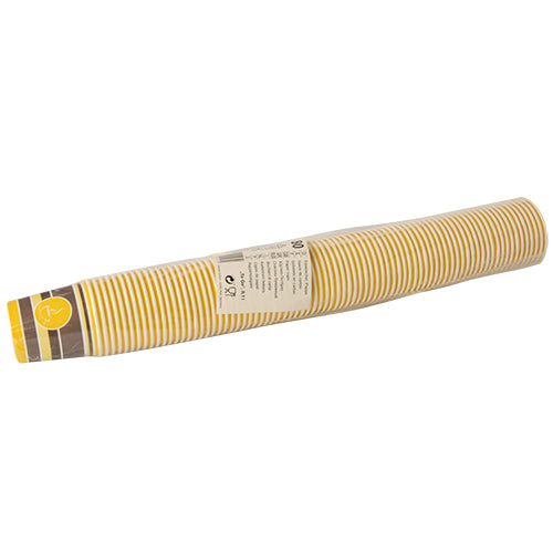 Μια συσκευασία με 80 κύπελλα Starpak "To Go" (0,1 l, Ø 6 cm) από φιλικό προς το περιβάλλον χαρτόνι, συσκευασμένα σε διαφανές φιλμ με πληροφορίες προϊόντος και ετικέτα μάρκας.