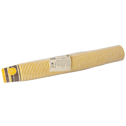 Μια συσκευασία με 80 κύπελλα Starpak "To Go" (0,1 l, Ø 6 cm) από φιλικό προς το περιβάλλον χαρτόνι, συσκευασμένα σε διαφανές φιλμ με πληροφορίες προϊόντος και ετικέτα μάρκας.