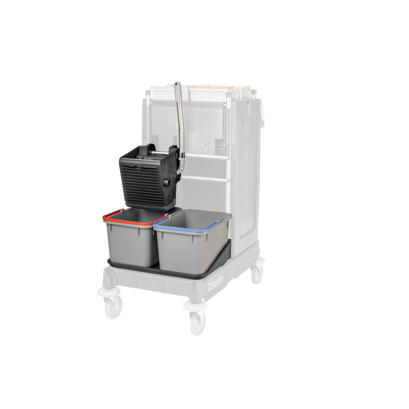 Numatic SRK 1 μαύρη - πρέσα γενικής χρήσης, με βαφή πούδρας, κάδος 2 x 17 λίτρων και μπολ για 17 λίτρα Συσκευασία (1 τεμάχιο)