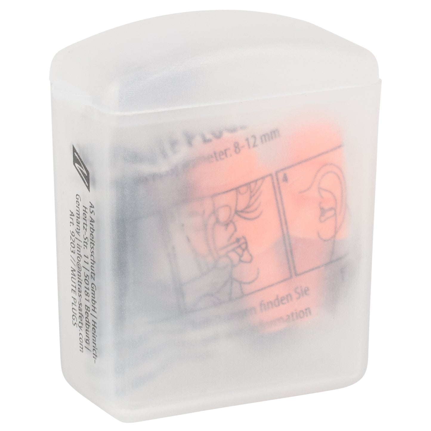 NITRAS MUTE PLUGS, βύσματα προστασίας ακοής, πορτοκαλί / μαύρο, EN 352-2 πλαστικό | Συσκευασία (48 τεμάχια)