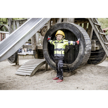 NITRAS MOTION TEX KIDS, σακάκι softshell υψηλής ορατότητας, νέον κίτρινο / μαύρο