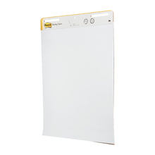 Ein 3M Post-it® Super Sticky selbsthaftendes Meeting Chart/Flipchart für Wand-Montage 559, Weiß, 63.5x76.2cm, 30 Blatt pro Block, 2 Blöcke (100% PEFC), mit Tragegriffen und Branding im Header - ideal für Präsentationen.