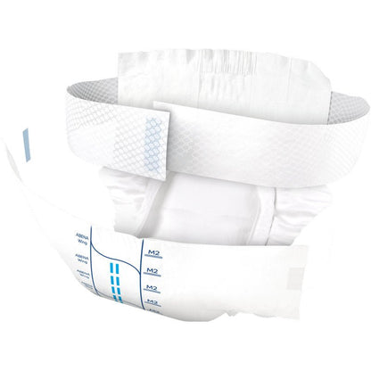 Η ABENA Wing Premium από την Abena Re-Seller GmbH ανοίγεται με ελαστική ζώνη, πλευρικές λωρίδες και μπλε γραμμές μέτρησης. Αυτό το προϊόν ακράτειας προσφέρει προστασία και άνεση με εσωτερική επένδυση και άκρα για αξιόπιστη προστασία από διαρροές.