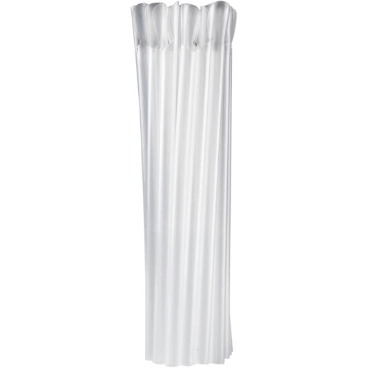 Ein Pack (250 Stück) transparente Mehrweg Trinkhalme mit Löffel von Abena Re-Seller GmbH, 21 cm lang und 8 mm Durchmesser aus PP - ideal als umweltfreundliche Alternative, dicht aufrecht gruppiert mit leicht unebenen Enden.