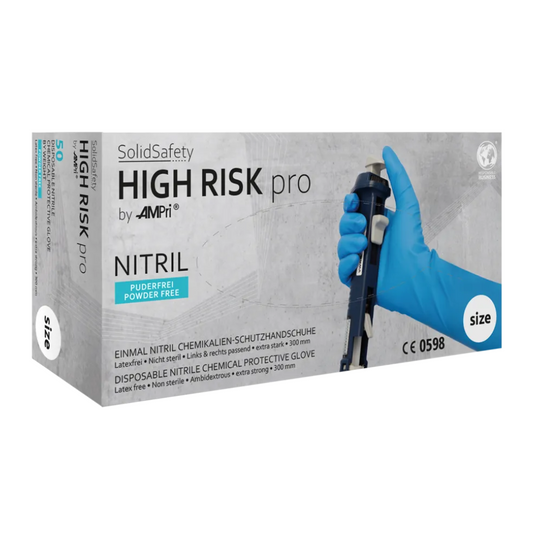 AMPRI Solidsafety High Risk Pro Nitril Χημική Προστασία Γάντια Τύπος Α