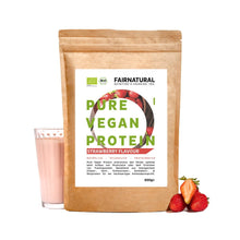 Βιολογική vegan πρωτεΐνη σε σκόνη φράουλα χωρίς σόγια