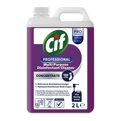 Cif Professional Συμπυκνωμένο Απολυμαντικό Καθαριστικό πολλαπλών χρήσεων | Δοχείο (2 l)