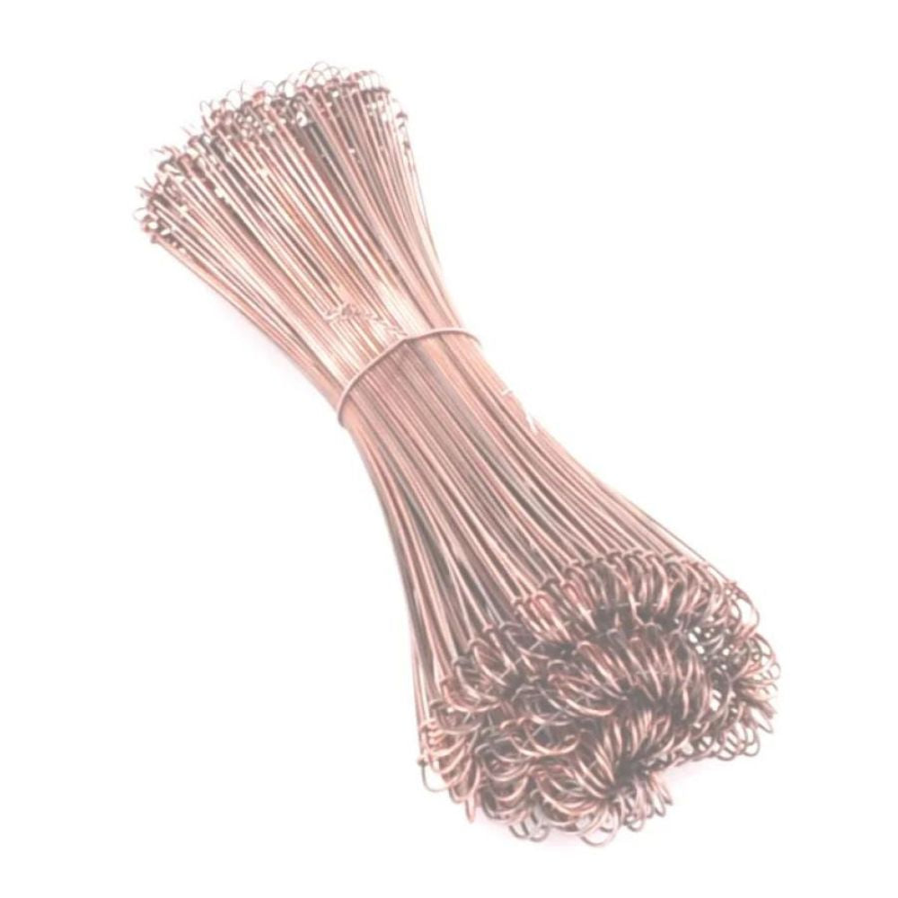 Ένα πακέτο από 200 σύρματα DEISS για το κλείσιμο σακουλών απορριμμάτων, επικαλυμμένα με χαλκό από την EMIL DEISS KG (GmbH + Co.), αποτελείται από λεπτά σύρματα με επικάλυψη χαλκού με άγκιστρα στα άκρα για ασφαλές κλείσιμο των σακουλών απορριμμάτων.