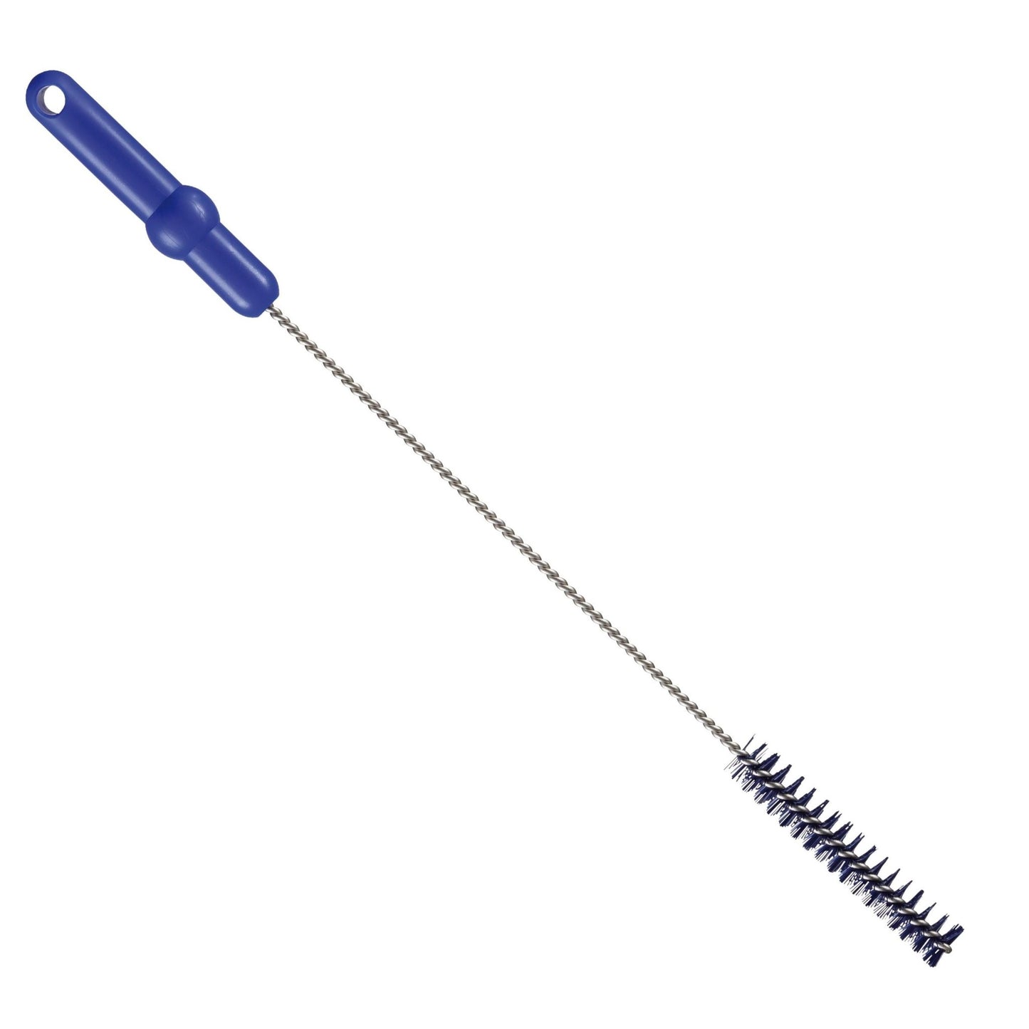 Η Haug Bürsten KG Haug Rohrbürste με V2A ανοξείδωτο σύρμα, PP/PBT σκληρό, 500 x Ø20 mm σε μπλε είναι ιδανική για επαγγελματικό καθαρισμό σωλήνων και διαθέτει ανθεκτική πλαστική λαβή και σκληρές μαύρες τρίχες.