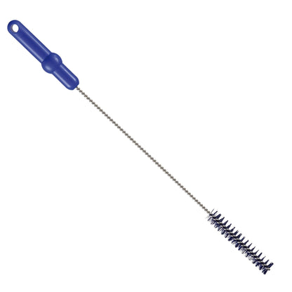 Η Haug Bürsten KG Haug Rohrbürste με V2A ανοξείδωτο σύρμα, PP/PBT σκληρό, 500 x Ø20 mm σε μπλε είναι ιδανική για επαγγελματικό καθαρισμό σωλήνων και διαθέτει ανθεκτική πλαστική λαβή και σκληρές μαύρες τρίχες.