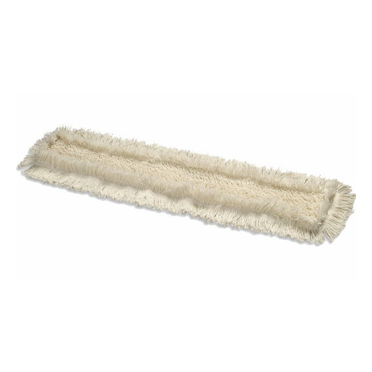 Der Arcora FEUCHTWISCHMOPP von Arcora International GmbH ist ein rechteckiger, cremefarbener Mikrofaser-Moppkopf mit ausgefransten Rändern auf weißem Hintergrund.