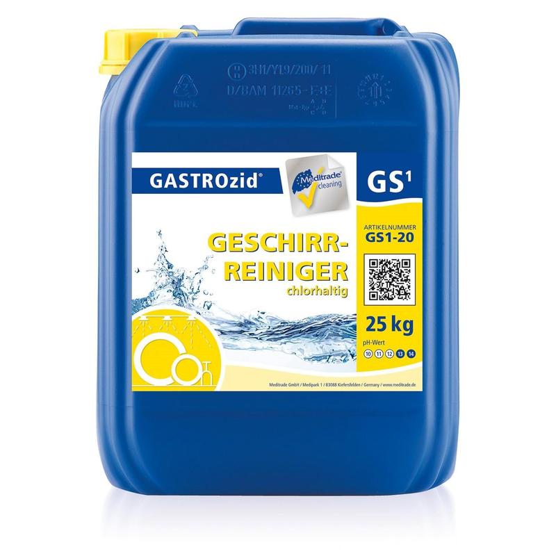Καθαριστικό πιάτων Meditrade GASTROzid© GS1 25kg | Κάνιστερ (25 κιλά)