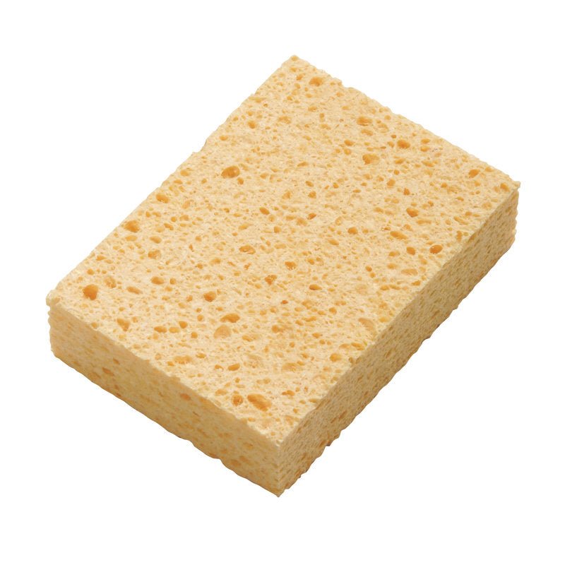 Ο ΚΥΤΤΑΡΙΝΙΚΟΣ ΣΠΟΓΓΟΣ, ΚΙΤΡΙΝΟΣ 140X100X46MM από Haug Bürsten KG είναι ένας ορθογώνιος κίτρινος σπόγγος με ορατή πορώδη υφή, ιδανικός για οικιακή χρήση και απεικονίζεται σε λευκό φόντο.