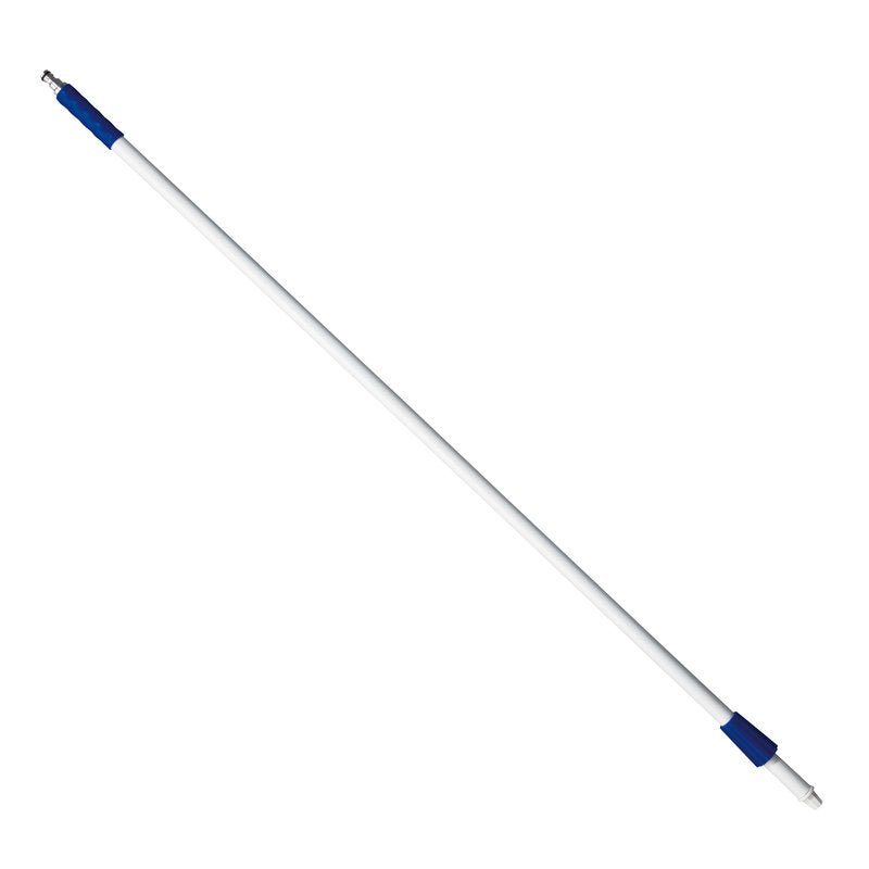 Ο Haug Bürsten KG FIBERGLASSTIEL,SCHLAUCHANSCHL. 1450MM,F.GARDENA SCHLAUCHANSCH είναι ένα λευκός στέλεχος από υαλοβάμβακα με μπλε λαβές και μεταλλικές άκρες, με μήκος 1450 mm, σε λευκό φόντο.