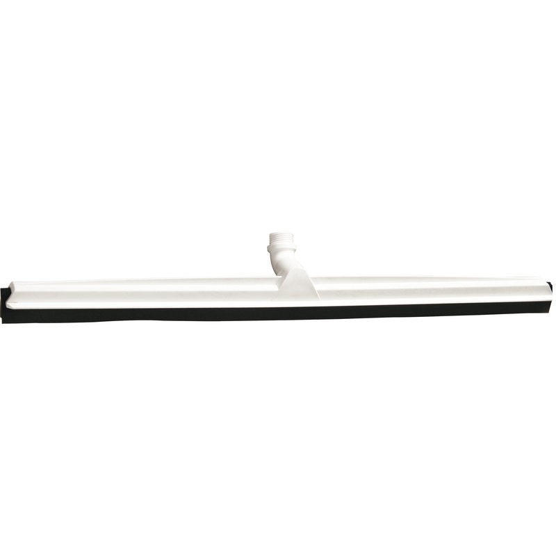 Το Haug Bürsten KG GELENK-WASSERSCHIEBER,ΜΑΥΡΟ ΑΝΤΑΛΛΑΚΤΙΚΟ ΠΡΟΦΙΛ 700x53x25mm απεικονίζεται με μια επίπεδη μαύρη λαστιχένια λεπίδα και ένα σπείρωμα για τη στερέωση της λαβής σε ένα απλό λευκό φόντο.