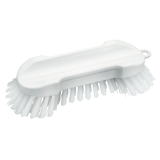 Die Haug Bürsten KG WASCHBÜRSTE RUND verfügt über steife 0,50 mm PBT-Borsten, einen ergonomischen Griff und ein Aufhängeloch. Sie ist aus transparentem Kunststoff gefertigt, misst 205x65x25/30 mm und ist ideal für eine effektive Reinigung.