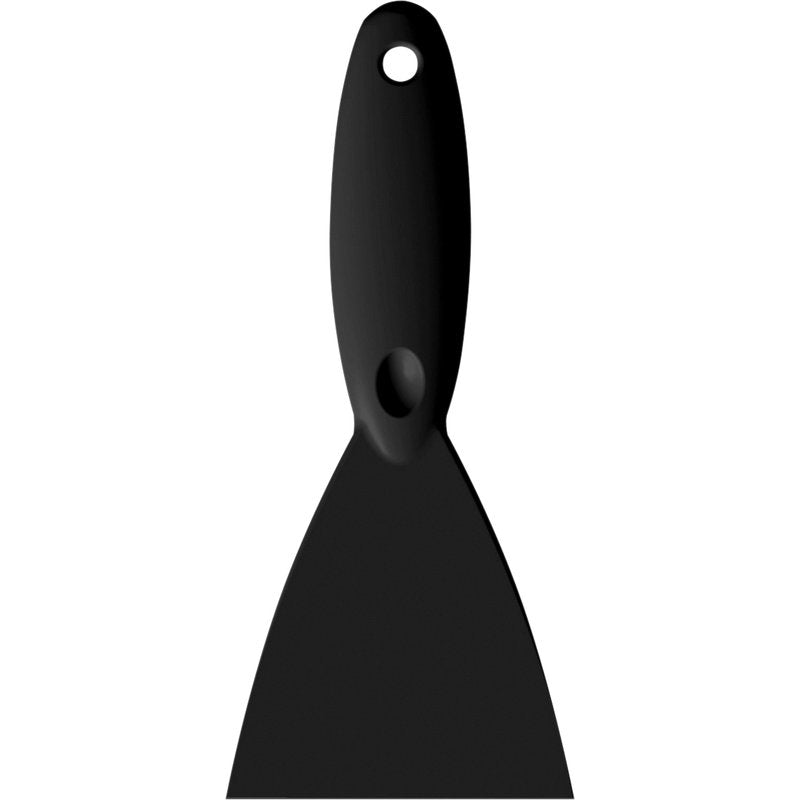 Η Haug Bürsten KG Σπάτουλα Πολυαμίδιο Μαύρο 250x110x18mm διαθέτει μια φαρδιά, επίπεδη λεπίδα, μια λαβή με τρύπα για κρέμασμα και μια υφή λαβή - ιδανική για διάφορα έργα ανακαίνισης.