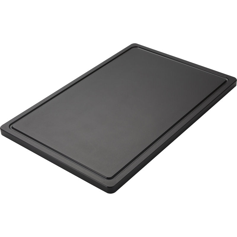 Η ΣΑΝΙΔΑ ΚΟΠΗΣ ΜΕΓΑΛΗ από Haug Bürsten KG από πολυαιθυλένιο (600x400x20mm), αντιολισθητική και με περιμετρική εσοχή, απεικονίζεται σε ορθογώνια μορφή σε λευκό φόντο.