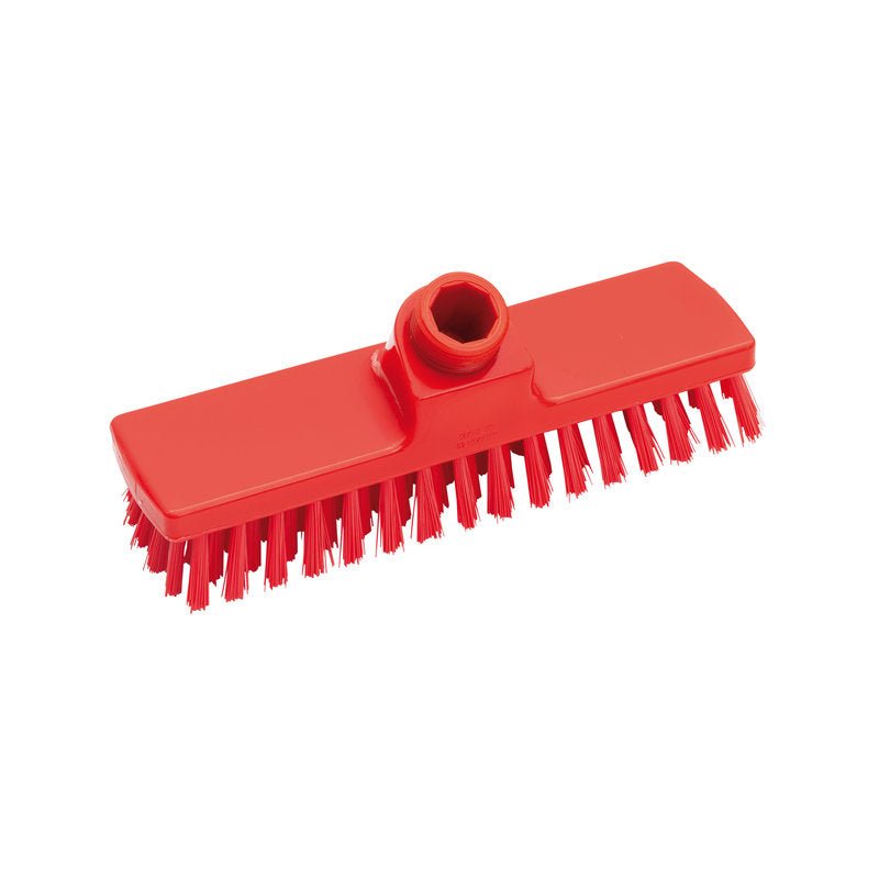 Η ΣΚΟΥΠΑ, ø 0,50MM ΣΚΛΗΡΟ 225X60X26MM από Haug Bürsten KG είναι μια ορθογώνια κεφαλή σκούπας με σκληρές τρίχες και κεντρική υποδοχή κονταριού, ιδανική για βαθύ καθαρισμό και απεικονίζεται σε λευκό φόντο.
