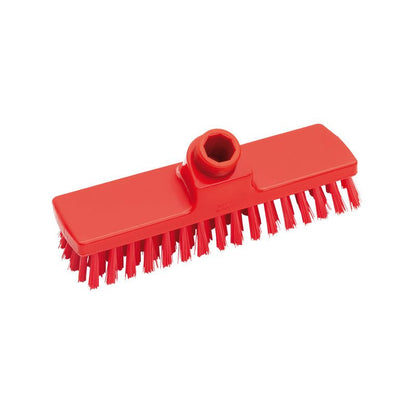 Η ΣΚΟΥΠΑ, ø 0,50MM ΣΚΛΗΡΟ 225X60X26MM από Haug Bürsten KG είναι μια ορθογώνια κεφαλή σκούπας με σκληρές τρίχες και κεντρική υποδοχή κονταριού, ιδανική για βαθύ καθαρισμό και απεικονίζεται σε λευκό φόντο.