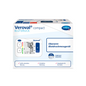 Μια συσκευασία του πιεσόμετρου Veroval® Compact της Paul Hartmann AG με τη συσκευή που απεικονίζεται στη συσκευασία, η οποία δείχνει μια ψηφιακή ένδειξη των τιμών της πίεσης. Το κείμενο είναι στα γερμανικά και τονίζει την ασφάλεια και την ακρίβεια.