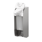 Ο Johannes Kiehl KG Kiehl Ophardt IMP E E Touchless διανομέας σαπουνιού για φιάλες EURO 500 ml από ανοξείδωτο χάλυβα με λευκό πλαστικό καπάκι και οδηγίες χρήσης στο ανοιχτό καπάκι διευκολύνει τη χρήση χωρίς επαφή. Συμπεριλαμβάνεται μπαταρία, 1 τεμάχιο.