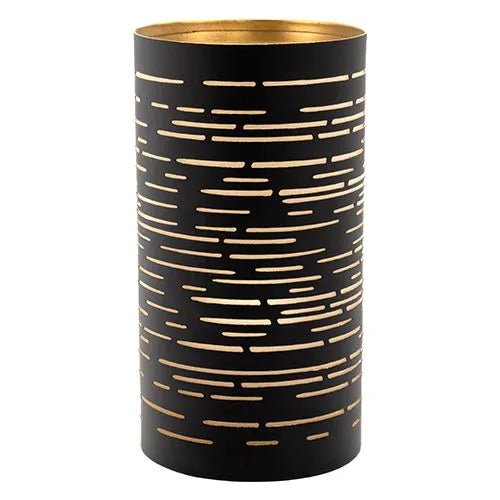 Papstar Κηροπήγιο Securit® Ø 8 cm x 15 cm μαύρο/χρυσό