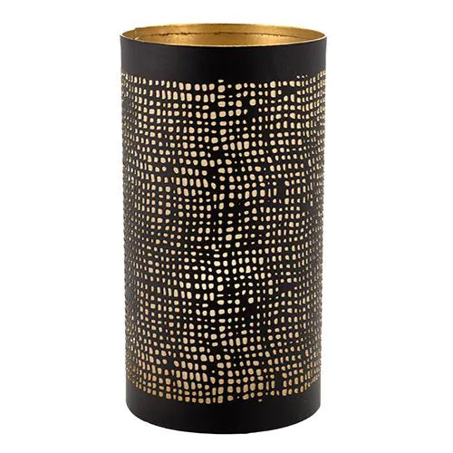 Papstar Κηροπήγιο Securit® Ø 8 cm x 15 cm μαύρο/χρυσό