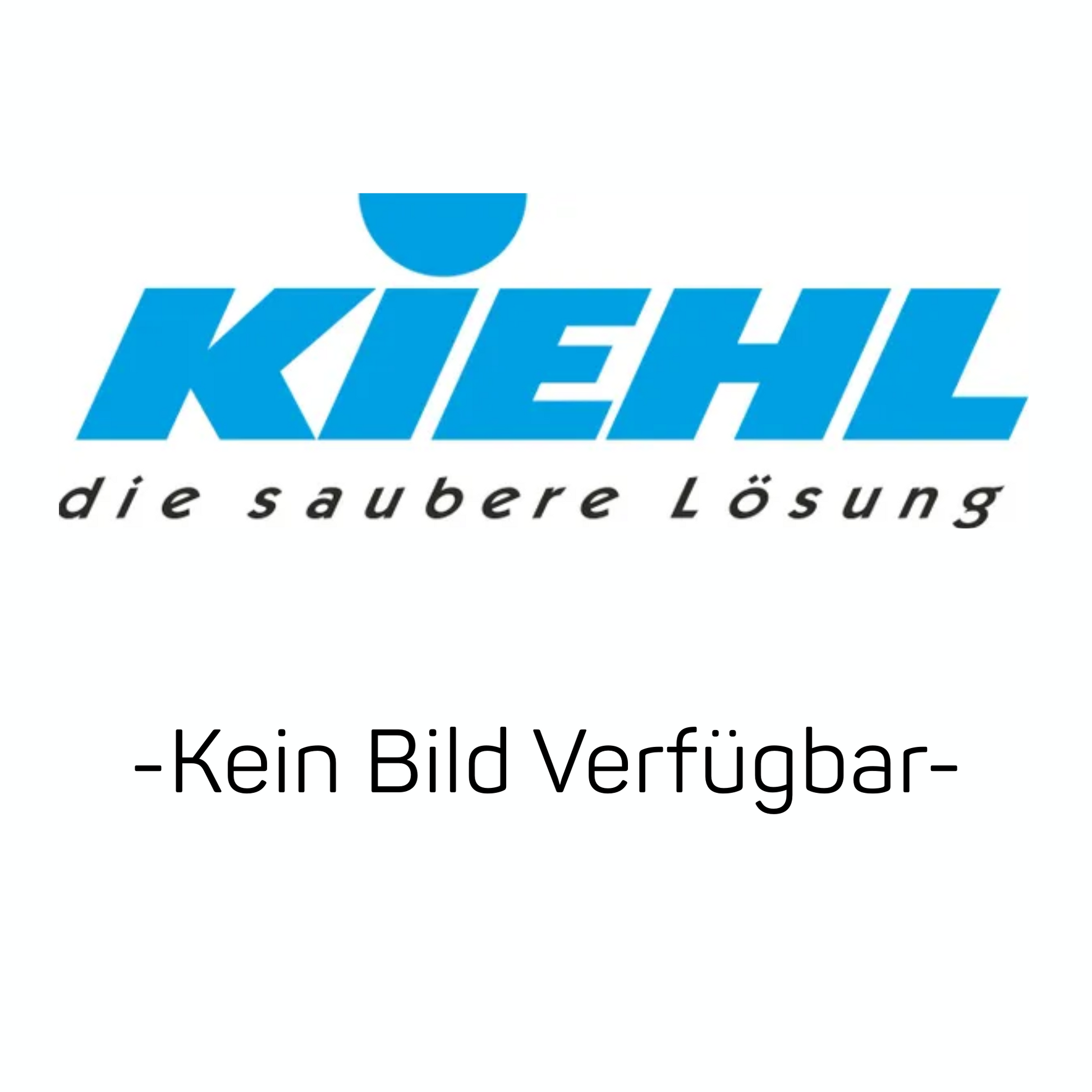 Das Bild zeigt das Logo der Johannes Kiehl KG mit dem Slogan "die saubere Lösung". Darunter steht "-Kein Bild Verfügbar-" und verweist auf Kiehl ProMop-DES-K, ein 10 l flüssiges Desinfektionsreiniger-Konzentrat für hygienesensible Bereiche.