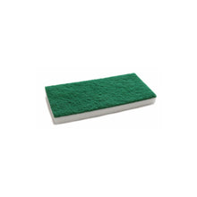 Το Arcora Melamin Handpad Dick (10 τεμάχια) από την Arcora International GmbH απεικονίζεται σε ένα απλό λευκό φόντο. Ο ορθογώνιος πράσινο-λευκός σχεδιασμός του το καθιστά ιδανικό για αποτελεσματικό καθαρισμό.
