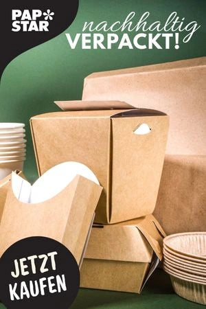 Papstar nachhaltige Verpackungen – umweltfreundliche, braune Verpackungslösungen aus Karton. Jetzt kaufen!
