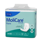 Μια συσκευασία Hartmann MoliCare® Premium Form Vorlage σερβιέτες ακράτειας από την Paul Hartmann AG, που αποτελείται από 32 κομμάτια με επιπλέον εξουδετέρωση οσμών. Η συσκευασία είναι μπλε-πράσινη και δείχνει χαρακτηριστικά προϊόντος και οικολογικά σήματα.