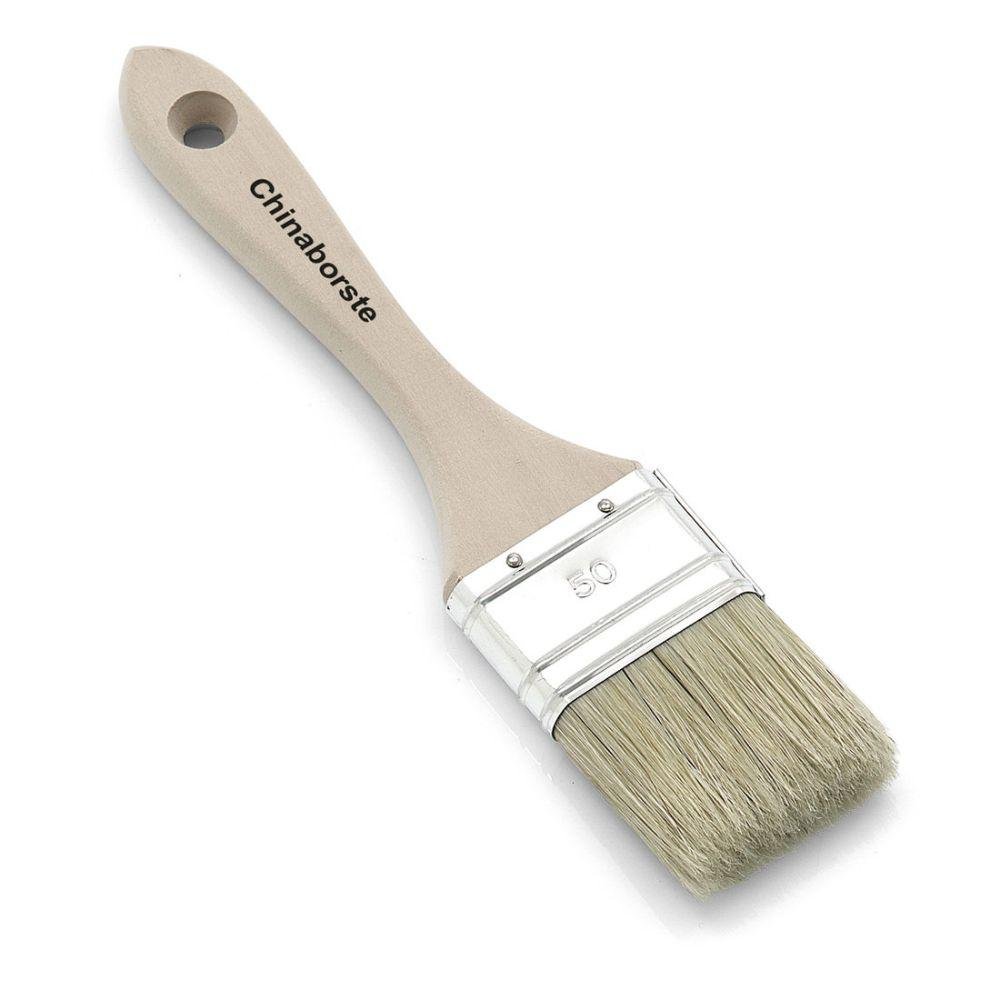 Το πινέλο βαφής Nölle Profi Brush 6 διαθέτει ξύλινη λαβή, νικέλινο στεφάνι και ανοιχτόχρωμο μείγμα τριχών, ιδανικό για ακριβή βαφή.