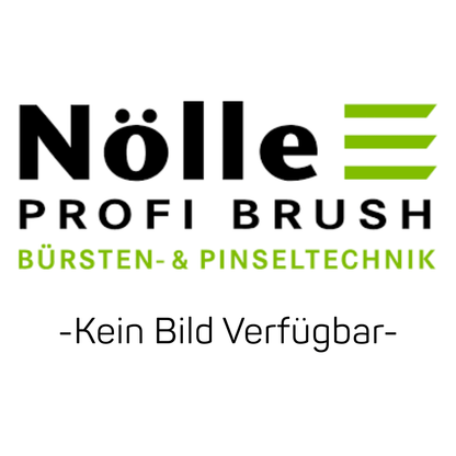 Λογότυπο της Nölle Profi Brush με πράσινες γραμμές και το κείμενο "Βούρτσες & Τεχνική Πινέλων". Από κάτω αναγράφεται με μαύρα γράμματα "Καμία Εικόνα Διαθέσιμη" - ιδανικό για προϊόντα όπως η λαβή συσκευής Nölle Profi Brush 28x1.400 mm.