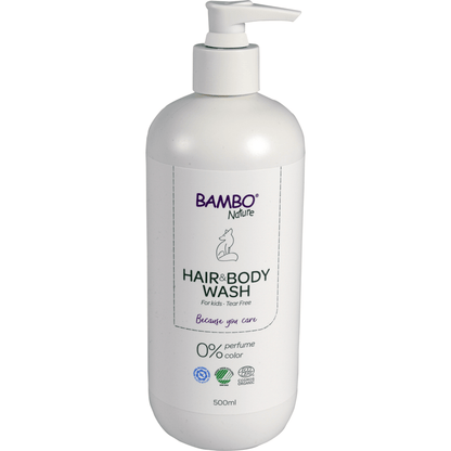 Το Bambo Nature Babyshampoo για δέρμα & μαλλιά από την Abena Re-Seller GmbH έρχεται σε ένα μπουκάλι των 500 ml. Χωρίς δάκρυα, 0% άρωμα και χρώμα, για παιδιά με ευαίσθητο δέρμα, πιστοποιημένο ως οικολογικό - ιδανικό ως σαμπουάν για μωρά και καθαρισμός σώματος. Συσκευασία με 6 τεμάχια.
