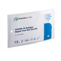 Μια σφραγισμένη συσκευασία Safecare LAIENTEST 1er COVID-19 Antigen Rapid Test Kit (1 τεμάχιο). Στην ετικέτα υπάρχει ένα κείμενο που υποδεικνύει ότι πρόκειται για ένα κιτ αυτοεξέτασης, με CE και άλλα σήματα πιστοποίησης ορατά. Η συσκευασία περιέχει ένα μεμονωμένο τεστ.